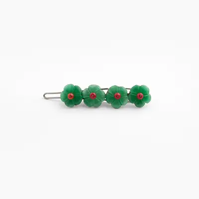 Coral Bead Hair Pin