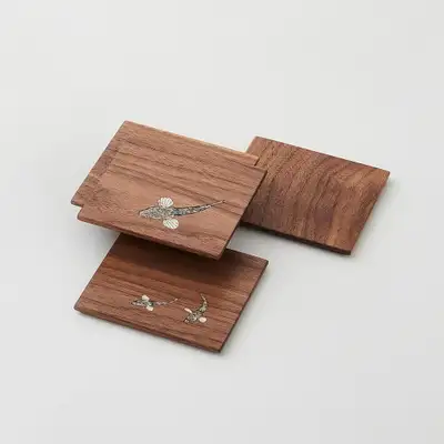 Southern Mandarin Fish Mother-of-Pearl Coaster Set