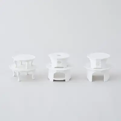 White Porcelain Soban (Foot Warmer/Tea Warmer/Incense Burner Stand)
