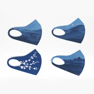 Ink Landscape Painting Mask (1pc)