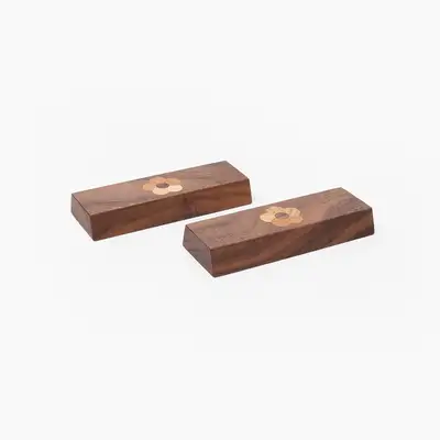 Flower Path Wooden Spoon Rest Set (2pc)