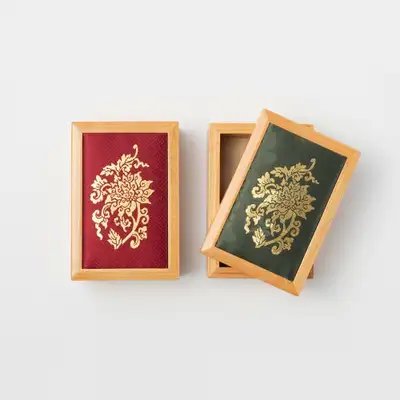 Traditional Gold Leaf Lotus Pattern Business Card Case (1p)