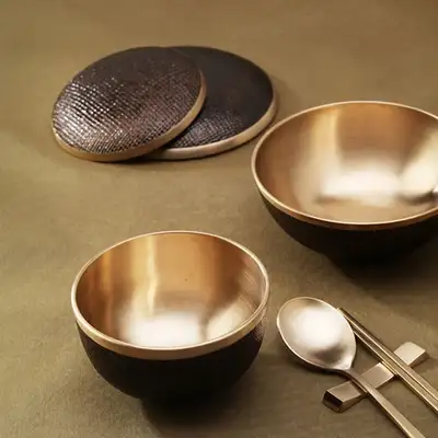 Cast Brass Single-Serve Tableware Set