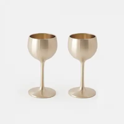 Brass Liquor Glasses (2-Piece Set)