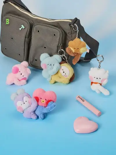 BT21 ミニ ミニニ ハグミ マグネット ぬいぐるみ キーリング
