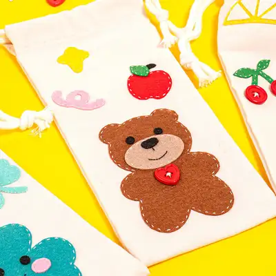 Felt Craft Beginner Sewing Set Pouch Making Quilt Package Materials