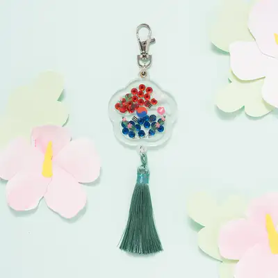 Taegeuk Flag Norigae Keyring DIY Kit - Traditional Korean Accessory for National Holidays
