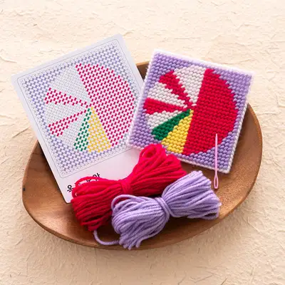 Traditional Korean Confectionery Net Craft Coaster DIY Kit - Winter Sewing Hobby Arts and Crafts Activity