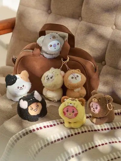 BT21 BABY More Fluffy Plush Doll Keyring