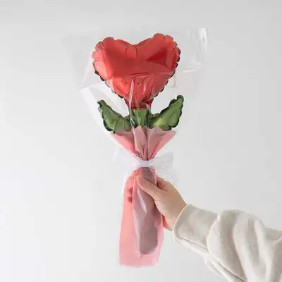 Heart Flower Bouquet Balloon Birthday Party Supplies Graduation Photo Zone Gift Artificial Flower Set