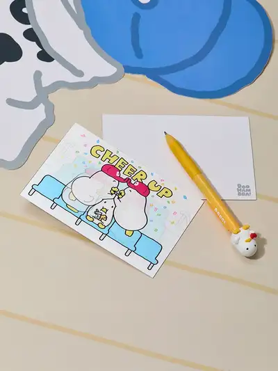 Two Ham Bba! Doogie Cheer Lenticular Postcard