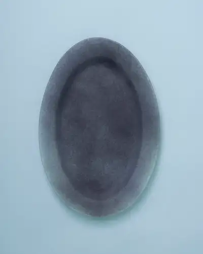 Matt Powdery OU Wing Oval Plate L - Dark Navy