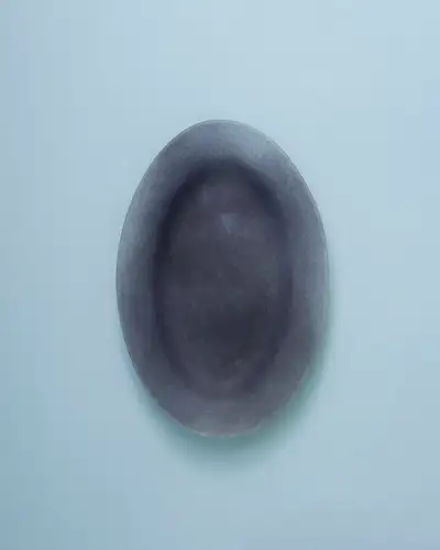Matt Powdery OU Wing Oval Plate M - Dark Navy