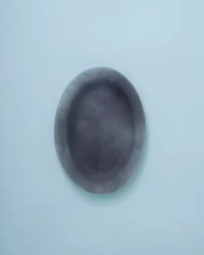 Matt Powdery OU Wing Oval Plate S - Dark Navy