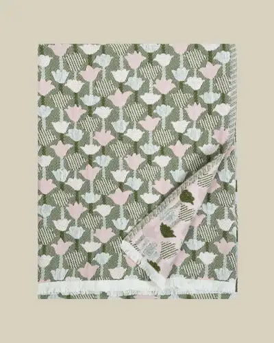 TULPPAANI Wool Blanket - Rose Olive
