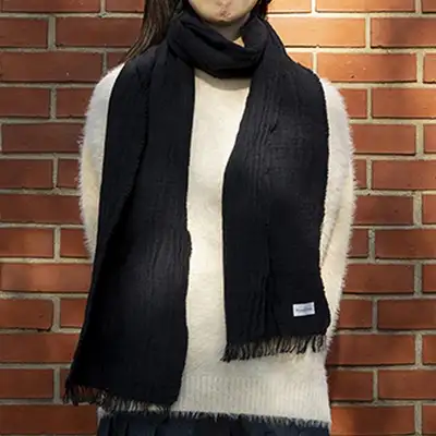 Lambwool Cupro Scarf - NAVY