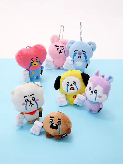BT21 Today's Mood Teardrops Plush Keyring
