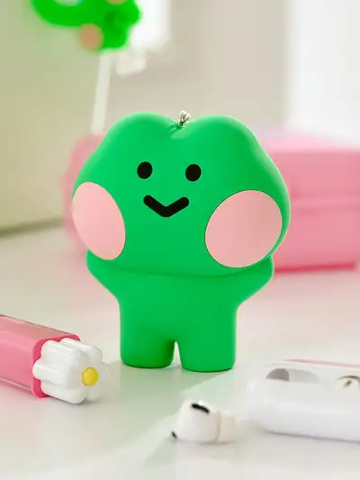 Line Friends Mini Lenini Stay With Lenini Silicone Pouch Keyring