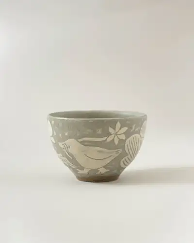 Picture-Carved Teacup