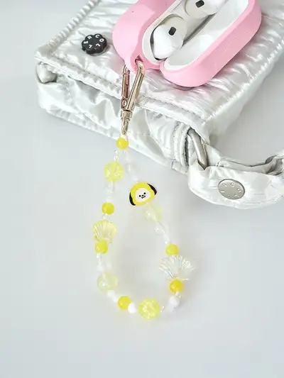 BT21 CHIMMY BABY PEARL Beaded Keyring