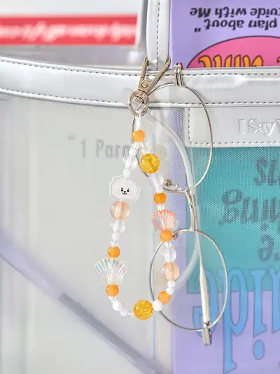 BT21 RJ BABY PEARL Beaded Keyring