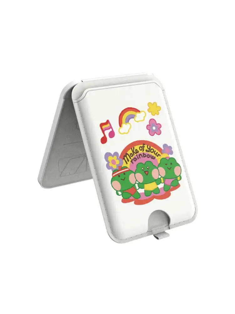 LINE FRIENDS MININI Lenny MagSafe Wallet Stand (Rainbow) — 2