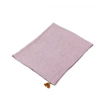 Bicolor Gauze Blanket - Purple / Ivory
