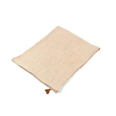 Bicolor Gauze Blanket - Beige / Ivory