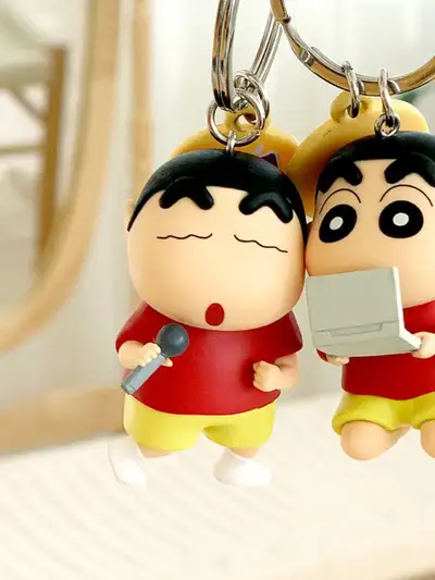 Crayon Shin-chan Shin-chan's Day Figure Keyring (Singer King)