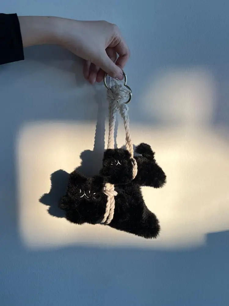 AB Fev Evil Eye Protection Cat Ornament Keyring — 3