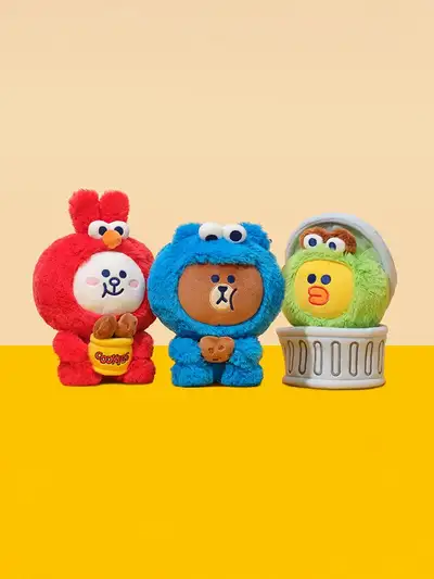Sesame Street x LINE Friends Seated Plush Doll