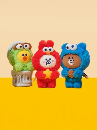 Sesame Street x LINE Friends Plush Keyring