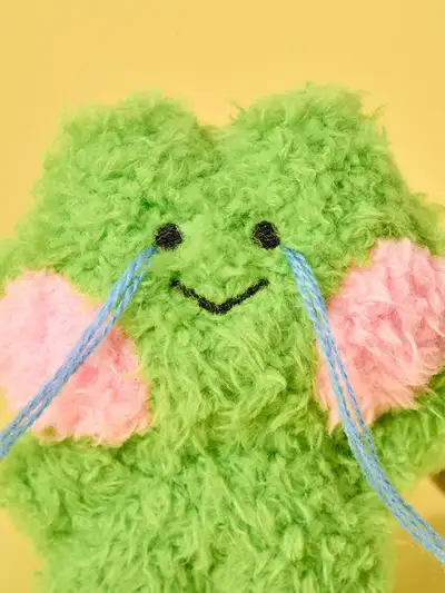 Line Friends Mini Nini Tearful Rene Doll Keyring