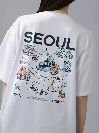 BT21 Seoul Edition Short-Sleeve T-Shirt VER.1 (White)