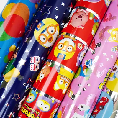 Pororo Vinyl Laminated Roll Wrapping Paper by Popofancy