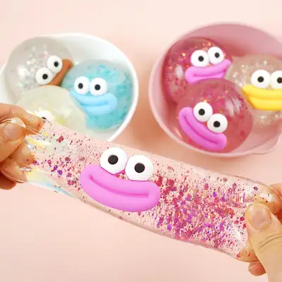 PopoFancy Glitter Water Drop Mochi Putty 4-Piece Set Slime
