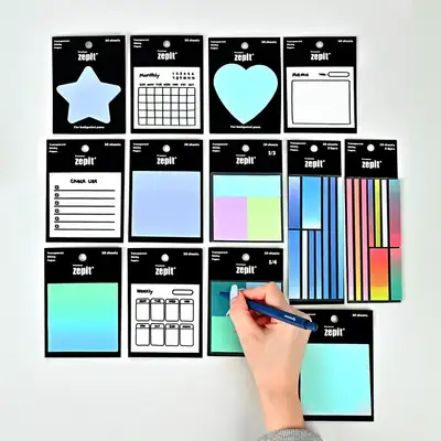 PopoFancy Zefit Adhesive Memo Pad 4-Pack 29 Designs