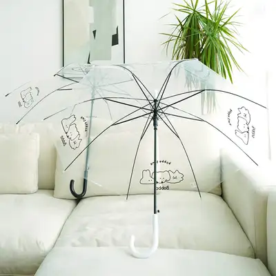 PopoFancy Boba Clear Transparent Umbrella Safe Umbrella
