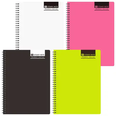 PopoFancy Top Simple Color PP Notebook Spring Ruled Notebook