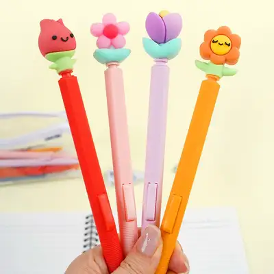 Popofancy Flower Knock Mechanical Pencil 0.5mm 4-Piece Set