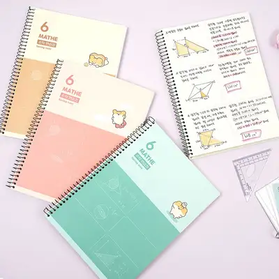 Popofancy Hamchi 6-Section Math Practice Notebook 4-Book Set