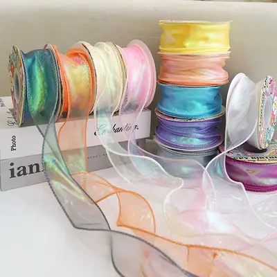 PopoFancy Rainbow Organza Ribbon