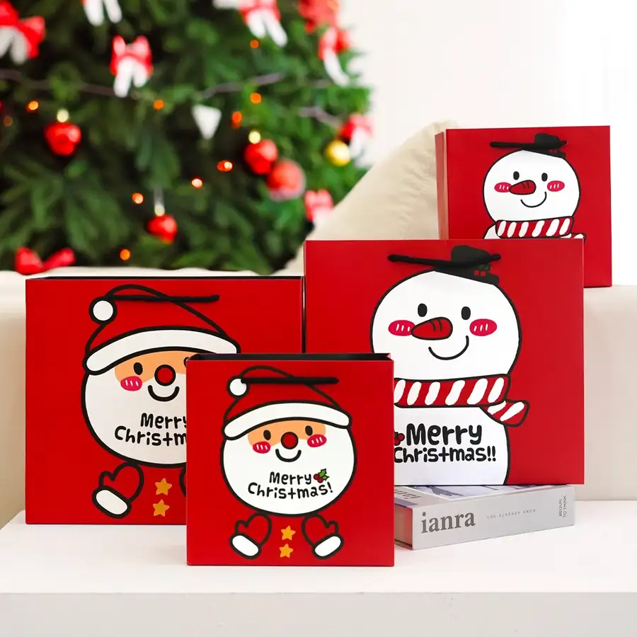 ポポファンシー メリークリスマス ギフト ショッピングバッグ 5個