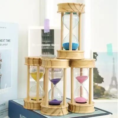 PopoFancy 8000 Timing Natural Wood Sand Timer 5 Minutes