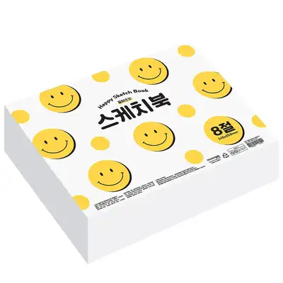 Popo Fancy Smile Tear-Off Sketch Pad Thick Large Capacity Drawing Paper 8 Sheet Size 250 Sheets