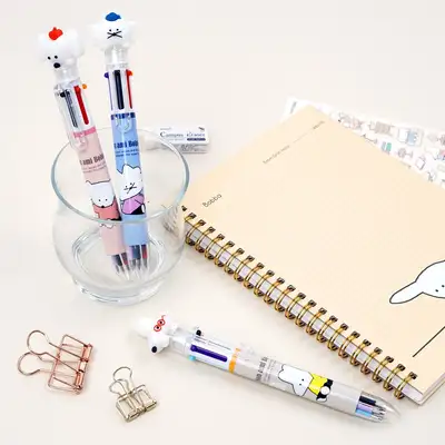 PopoFansy 1500 Boba Mascot 6-Color Ballpoint Pen Set of 3