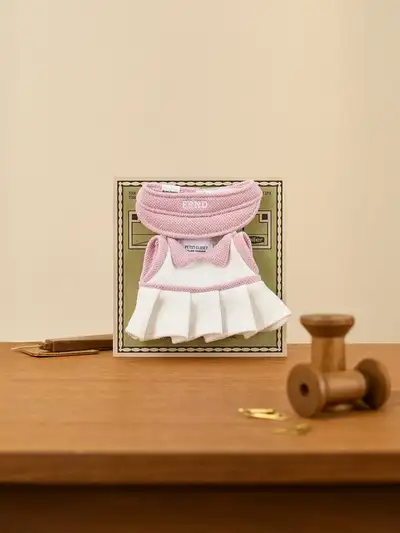 LINE Friends Petit Closet White Pleated One-Piece