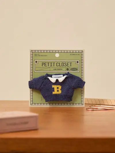 Line Friends Petit Closet Navy Knit