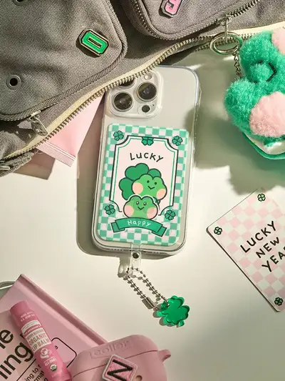 LINE Friends Mini Ninni Lucky New Year Renni Phone Tab Photocard Holder