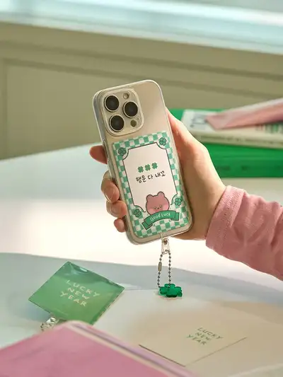 LINE Friends Minini Lucky New Year Bunny Phone Grip Photocard Holder
